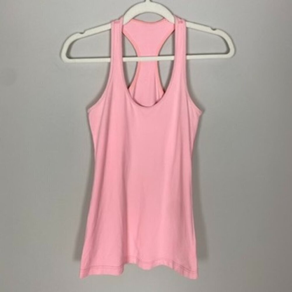 Lululemon Racerbank Tank Top Pink Active Athletic Womens